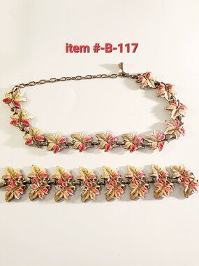 1 Necklace with matching Bracelet, item # B-117,. wt. 81 grams.